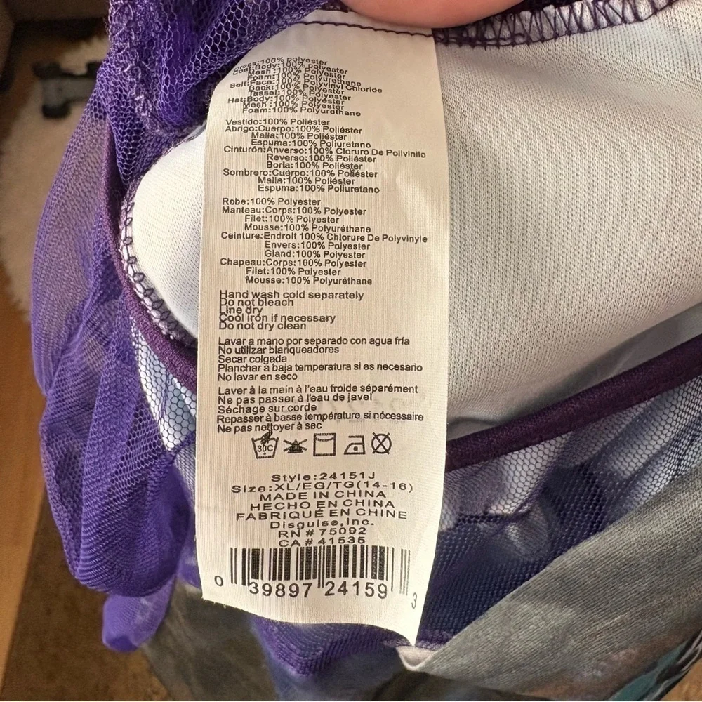 Disney Descendants 2 Costume Dress XL 14-16 Purple Blue Pirate Halloween